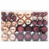 100 pcs Christmas Baubles - Champagne & Dark Brown