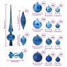 Christmas Baubles 98 pcs Blue Ø346 cm - Enchant Your Decor