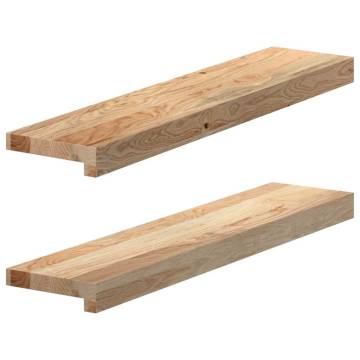 Untreated Solid Oak Window Sills - 2 pcs, 70x15x2 cm | HipoMarket