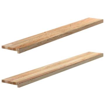 Solid Oak Window Sills 2 pcs - 160x20x2 cm | Hippomarket