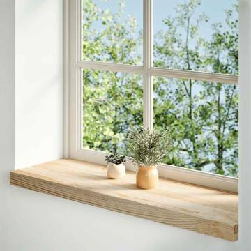 Solid Oak Window Sills - 2 pcs Untreated 80x25x2 cm | HipoMarket