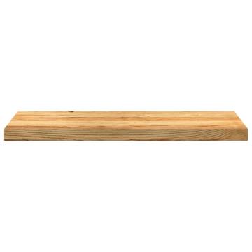 Light Brown Solid Wood Window Sills - 80x25x2 cm (2 pcs)