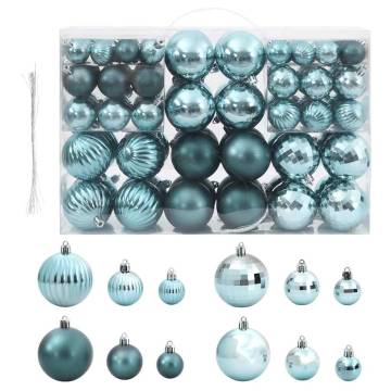 100 Pcs Green Christmas Baubles Ø34.6 cm - Hipomarket UK