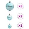 100 Pcs Green Christmas Baubles Ø34.6 cm - Hipomarket UK