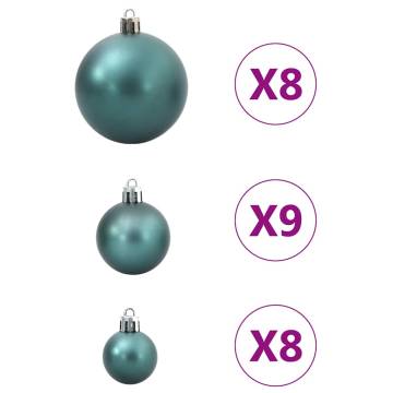 100 Pcs Green Christmas Baubles Ø34.6 cm - Hipomarket UK