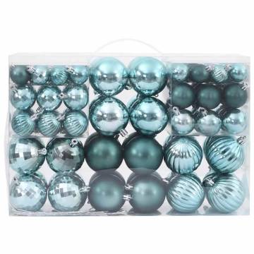 100 Pcs Green Christmas Baubles Ø34.6 cm - Hipomarket UK