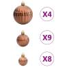 98 pcs Brown Christmas Baubles - Perfect for Festive Decor