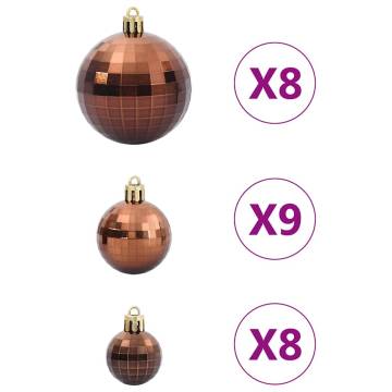 98 pcs Brown Christmas Baubles - Perfect for Festive Decor