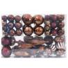 98 pcs Brown Christmas Baubles - Perfect for Festive Decor