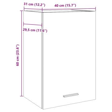 Hanging Cabinet Old Wood 40x31x60 cm | Durable Engineered Wood