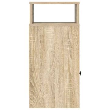 Stylish Sonoma Oak Bedside Cabinet with Drawer - 25x31x66 cm