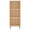 Stylish Highboard Sonoma Oak - 34.5x34x180 cm | HipoMarket