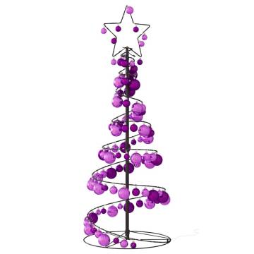 Christmas Tree Light Cone with 80 LED Baubles | 120 cm Warm White