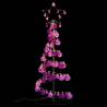 Christmas Tree Light Cone with 80 LED Baubles | 120 cm Warm White