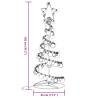 Christmas Tree Light Cone with 80 LED Baubles | 120 cm Warm White