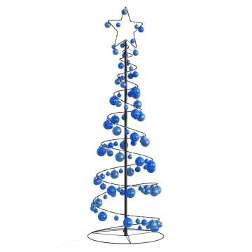 Christmas Tree Light Cone with Baubles - 100 LEDs Warm White