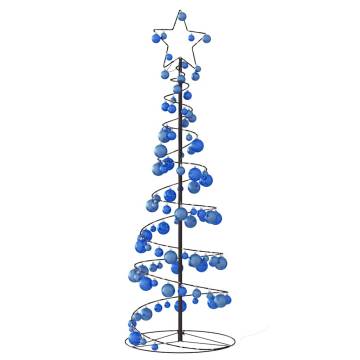 Christmas Tree Light Cone with Baubles - 100 LEDs Warm White