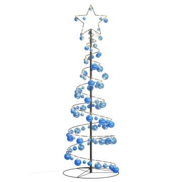 Christmas Tree Light Cone with Baubles - 100 LEDs Warm White