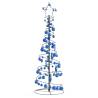  Christmas Tree Light Cone with Baubles 100 LEDs Warm White 150 cm Colour blue Size 150 cm Quantity in Package 1 Model with baubles 