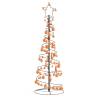  Christmas Tree Light Cone with Baubles 100 LEDs Warm White 150 cm Colour copper Size 150 cm Quantity in Package 1 Model with baubles 