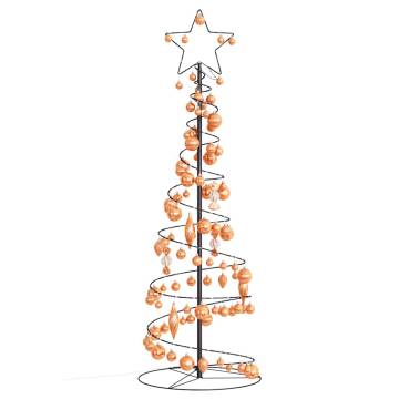 Christmas Tree Light Cone 100 LEDs Warm White 150 cm - Hipomarket