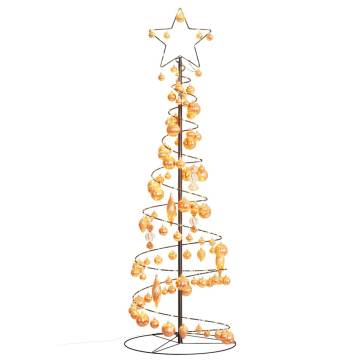 Christmas Tree Light Cone 100 LEDs Warm White 150 cm - Hipomarket