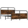 Robust Metal Bed Frame - Smoked Oak 140x200 cm | Hipo Market