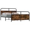  Metal Bed Frame without Mattress Smoked Oak 193x203 cm Colour smoked oak Size 193 x 203 cm Model with headboard & footboard 