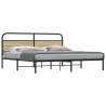  Metal Bed Frame without Mattress Sonoma Oak 180x200 cm Super King Colour sonoma oak Size 180 x 200 cm Model with headboard 