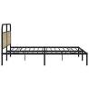 Sonoma Oak Metal Bed Frame 180x200 cm - Super King Size