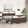 Metal Bed Frame Without Mattress - Brown Oak 137x190 cm