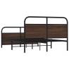 Metal Bed Frame Without Mattress - Brown Oak 137x190 cm