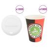  Paper Coffee Cups with Lids 1000 pcs 4oz 100ml Quantity in Package 1 Capacity 100 ml 