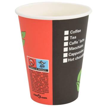 1000 pcs Paper Coffee Cups with Lids - 4oz & 100ml