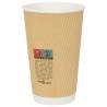 1000 Pack Paper Coffee Cups with Lids - 16oz (400ml)