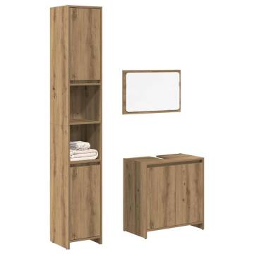 3 Piece Bathroom Furniture Set in Artisan Oak | Hipo Market