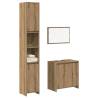  3 Piece Bathroom Furniture Set Artisan Oak Engineered Wood Colour artisan oak Number of 3 