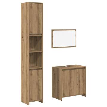 3 Piece Bathroom Furniture Set in Artisan Oak | Hipo Market