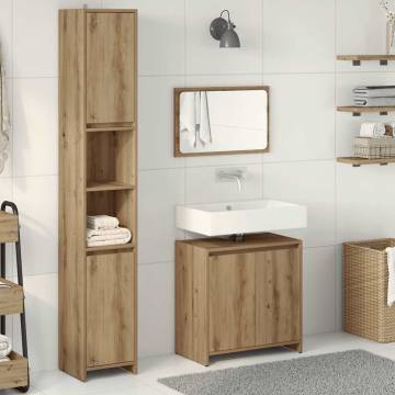 3 Piece Bathroom Furniture Set in Artisan Oak | Hipo Market