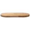 Solid Oak Oval Table Top 80x40x4 cm | Ideal for Homes & Businesses