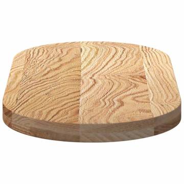 Solid Oak Oval Table Top 80x40x4 cm | Ideal for Homes & Businesses