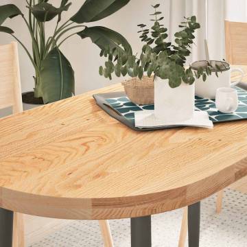 Stylish Solid Oak Oval Table Top | 120x60 cm for Any Setting