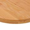 Light Brown Solid Oak Table Top - 80x40 cm Oval Design