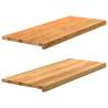  Window Sills 2 pcs Light Brown 100x40x2 cm Solid Wood Oak Colour light brown Size 100 x 40 x 2 cm Quantity in Package 1 