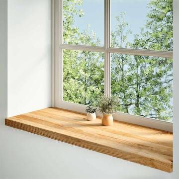 Light Brown Solid Oak Window Sills - 2 pcs - 100x40x2 cm