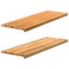  Window Sills 2 pcs Light Brown 120x40x2 cm Solid Wood Oak Colour light brown Size 120 x 40 x 2 cm Quantity in Package 1 