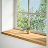 Light Brown Solid Wood Oak Window Sills - 2 pcs, 120x40 cm