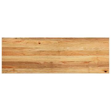 Light Brown Solid Wood Oak Window Sills - 2 pcs, 120x40 cm