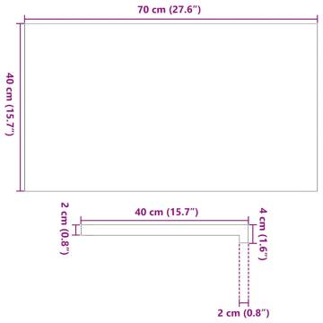 Dark Brown Oak Window Sills - 2 pcs 70x40x2 cm | HipoMarket