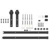 Sliding Door Hardware Kit 152 cm Steel Black - Hipomarket